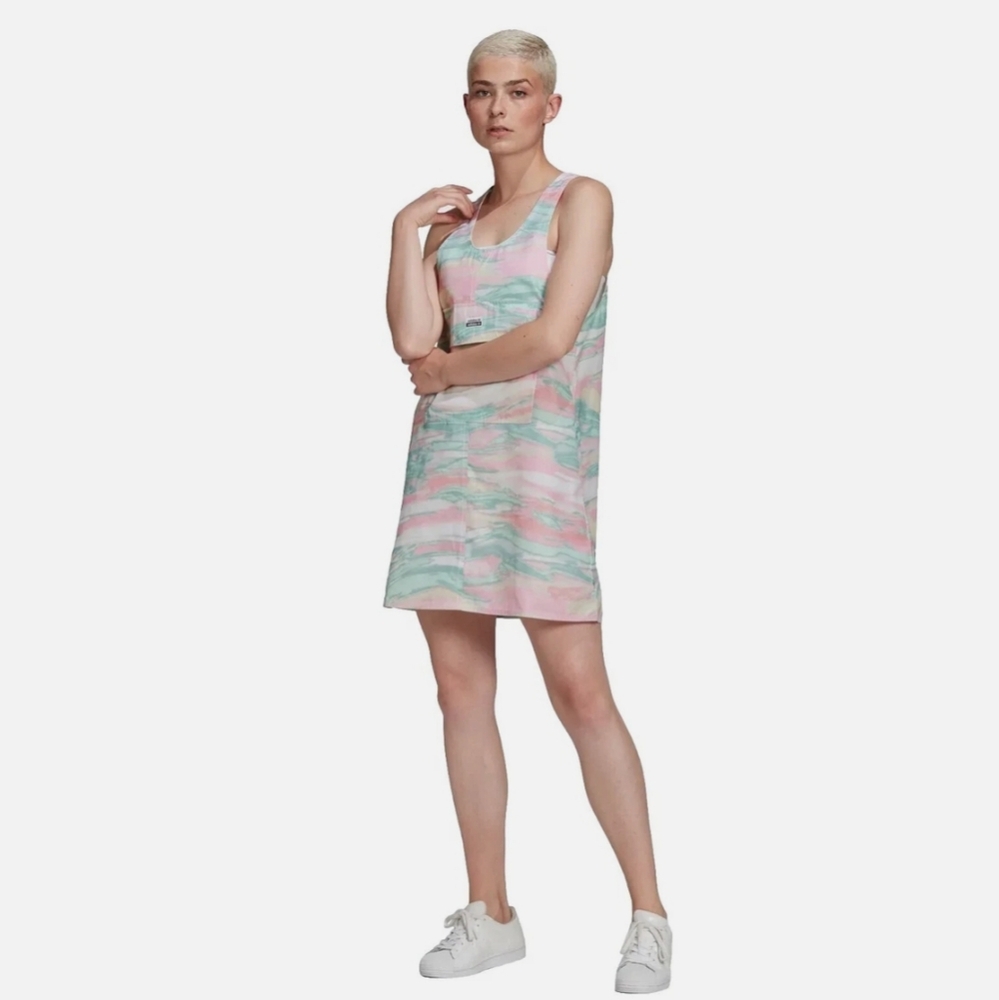 Adidas Originals R.Y.V Multicolor Trefoil Logo Dress Size M